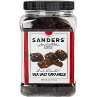 Sanders Dark Chocolate Sea Salt Caramels, Kettle Cooked Caramel Covered In Dark Chocolate, 28 Oz Gift Tub