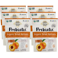 Sunny Fruit Organic Prebiotic Apricots - 6 Bags (30 Individual Portion Packs) | Convenient Snack Packs With Prebiotic Fiber | Organic, Non-Gmo, Vegan, Kosher, Halal, No Preservatives, No Sugar Added