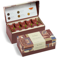 Tea Forte Frank Lloyd Wright Presentation Box Tea Sampler Gift Set, 20 Assorted Variety Handcrafted Pyramid Tea Infuser Bags