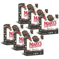 Mary's Gone Crackers Super Seed Crackers, Seaweed & Black Sesame, 5.5 Ounce (Pack Of 6), Organic Plant Based Protein, Gluten Free