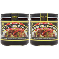 Better Than Bouillon Premium Roasted Beef Base, Made With Seasoned Roasted Beef, Blendable Base For Added Flavor, 38 Servings Per Jar, 8 Ounce Jar (Pack Of 2)
