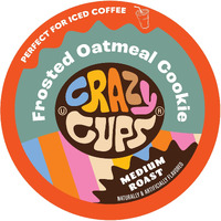 Crazy Cups Flavored Coffee For Keurig K-Cup Machines, Frosted Oatmeal Cookie, Hot Or Iced Coffee, 22 Single Serve, Recyclable Pods