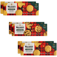 Walker's Shortbread Gluten Free Variety Pack, 2 Of Each: Shortbread Rounds, Chocolate Chip, Ginger & Lemon, All-Butter Shortbread Cookie (Pack Of 6)