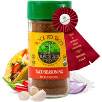 Flavor Seed Rock Yo Taco Gluten Free Organic Taco Seasoning Mix. Mexican Seasoning. Popcorn Seasoning. Seasonings And Spices For Cooking. Plant Based, Preservative Free, Non Gmo, Keto, Paleo, Kosher, Dairy Free, Vegan. Glass Shaker Jar. 2.6 Oz.
