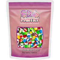 Fruit Crunch Tropical - Freeze Dried Candy, 10 Oz - Exotic Fruit Flavors, Large Pouch - Ideal Gift Snack Treat