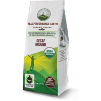Peak Performance High Altitude Organic Decaf Coffee. Fair Trade, Low Acid, Non Gmo, And Beans Full Of Antioxidants! Medium Roast Smooth Tasting Usda Certified Organic Decaffeinated Ground Coffee Bag