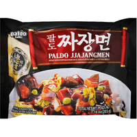 Paldo Fun & Yum Jjajangmen Instant Noodles, Pack Of 4, Brothless Chajang Ramen With Savory & Sweet Black Bean Sauce, Oriental Style Korean Ramyun, Soupless K-Food, 203G X 4