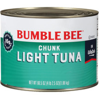 Bumble Bee Chunk Light Tuna In Water, 66.5 Oz Bulk Food Service Can - Wild Caught Skipjack Tuna - 16G Protein Per Serving - Msc Certified Sustainable Seafood, Non-Gmo, Gluten Free, Kosher