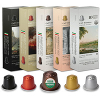 Organic Usda Caf   Romano Coffee Aluminum Espresso Pods For Nespresso Original Machine 100 Pack Italian Espresso Coffee (Variety Pack)
