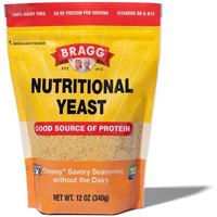 Bragg Premium Nutritional Yeast Seasoning - Vegan, Gluten Free - Good Source Of Protein & Vitamins - Nutritious Savory Parmesan Cheese Substitute (Original, 12 Ounce (Pack Of 1))