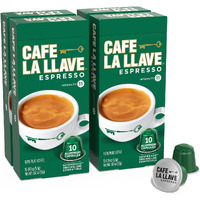 Cafe La Llave Espresso Capsules, 40-Count Aluminum Recyclable Pods, Intensity 11, Compatible With Original Nespresso Machines