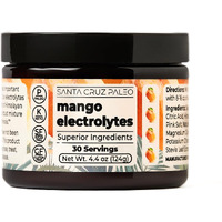 Santa Cruz Paleo Real Salt Electrolytes Powder, Mango, Hydration Drink Mix Made With Himalayan Pink Salt, Sea Salt, Magnesium Glycinate, Gluten Free, Keto, Sugar Free, Paleo, 30 Servings, 1 Jar