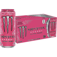 Monster Energy Ultra Rosa, Sugar Free Energy Drink, 16 Ounce (Pack Of 15)
