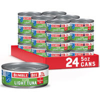 Bumble Bee Chunk Light Tuna In Water, 5 Oz Cans (Pack Of 24) - Wild Caught Skipjack Tuna - 23G Protein Per Serving - Msc Certified Sustainable Seafood, Non-Gmo, Gluten Free, Kosher