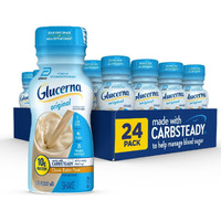 Glucerna Nutritional Shake, Diabetic Drink To Support Blood Sugar Management, 10G Protein, 180 Calories, Classic Butter Pecan, 8-Fl-Oz Bottle, 24 Count