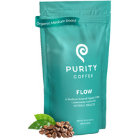 Purity Coffee Flow Medium Roast Organic Coffee - Usda Certified Organic Specialty Grade Arabica Whole Bean Coffee - Third Party Tested For Mold, Mycotoxins And Pesticides - 12 Oz Bag