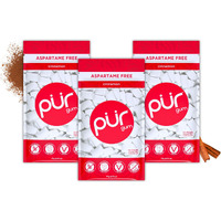 Pur Gum | Aspartame Free Chewing Gum | 100% Xylitol | Natural Cinnamon Flavored Gum, 55 Pieces (Pack Of 3)