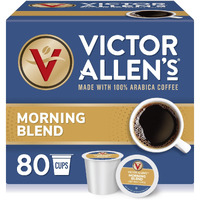 Victor Allen's Coffee Morning Blend, Light Roast, 80 Count, Single Serve Coffee Pods For Keurig K-Cup Brewers