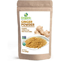 Organic Ginger Powder | 8 Oz (226G) | Usda Organics And Non-Gmo Verified Project Approved | Product Of India | 100% Raw And Natural | Resealable Kraft Bag By Shoposr