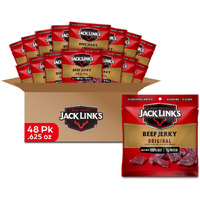 Jack Link's Beef Jerky, Original, 0.625 Ounce Bags (Pack Of 48), Flavorful Meat Snack For Lunches & More, 8G Protein, 50 Calories, Made With 100% Beef And 96% Fat Free, No Added Msg Or Nitrates