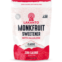 Lakanto Classic Monk Fruit Sweetener With Allulose, White Sugar Substitute From Monk Fruit Extract For Baking, Coffee & Tea, Gluten Free, Zero Calorie, Low Carb, Non Gmo, Keto, Classic White, 3 Lb Bag