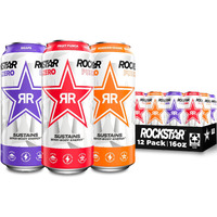 Rockstar Pure Zero Energy Drink,3 Flavor Pure Zero Variety Pack 2, 0 Sugar, With Caffeine And Taurine, 16Oz Cans (12 Pack) (Packaging May Vary)