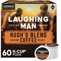 Laughing Man Hugh's Blend Keurig Single-Serve K-Cup Pods, Medium Roast Coffee, 60 Count (6 Packs Of 10)