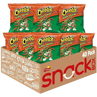 Cheetos Cheese Flavored Snacks, Cheddar Jalapeno Crunchy, 1 Ounce (Pack Of 40)