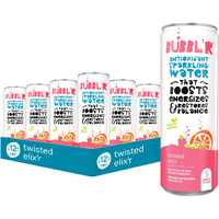 Bubbl'R Twisted Elix'R, Antioxidant Sparkling Water With Natural Caffeine, 0G Sugar, Gluten Free, All Natural Flavors, 12 Fl Oz Cans, 12 Count