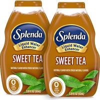 Splenda Liquid Water Enhancer Drops, Sugar Free, Zero Calorie, Natural Flavor, Concentrated Drink Mix, 3.11 Fl Oz Each Bottle (Sweet Tea, 2 Pack)