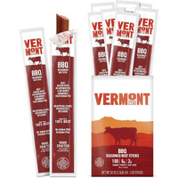 Snack Sticks By Vermont Smoke & Cure - Bbq Seasoned - Beef - Healthy Meat Protein - 1Oz Jerky Stick - 24 Count Carton
