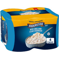 Progresso Rich & Hearty, New England Clam Chowder Soup, 18.5 Oz., 4 Pack
