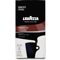 Lavazza Perfetto Ground Coffee Blend, Dark Roast, 20 Ounce, Value Pack, Caramel Flavor With Dark And Velvety Texture, 100% Arabica