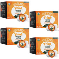 Four Sigmatic Mushroom Coffee K-Cups | Organic And Fair Trade Dark Roast Coffee With Lions Mane & Yacon | Focus & Immune Support | Vegan & Keto | Sustainable Pods | 48 Count