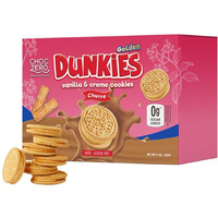 Choczero Churro Creme Vanilla Sandwich Cookies - Low Sugar, Gluten Free, Keto Friendly Dunkies (1 Box, 9Oz)