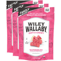 Wiley Wallaby Licorice 24 Ounce Classic Gourmet Soft & Chewy Australian Watermelon Licorice Candy Twists, 3 Pack