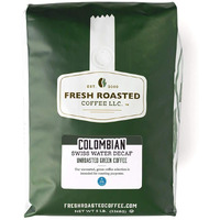 Fresh Roasted Coffee, Unroasted Water Processed Decaf Colombian, Kosher, 5 Pound