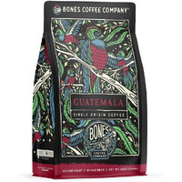 Bones Coffee Company Guatamela Single-Origin Whole Coffee Beans, Low Acid Coffee Made With Arabica Coffee Beans, Medium Roast Gourmet Coffee, Coffee Lover Gift Ideas (12 Oz)