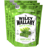 Wiley Wallaby Licorice 10 Ounce Classic Gourmet Soft & Chewy Australian Green Apple Licorice Candy Twists, 3 Pack