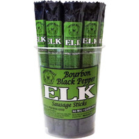 Buffalo Bills Bourbon Black Pepper Elk Exotic Game Sticks (15 Sticks Per Tub)