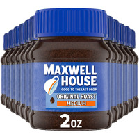 Maxwell House Original Medium Roast Instant Coffee (2 Oz Jars, Pack Of 12)