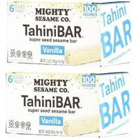 Mighty Sesame Tahinibars (Vanilla, 6 Count Pack Of 2) 100 Calorie Bar, Gluten Free, Vegan, Nothing Artificial, Kosher