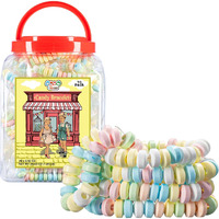 70 Candy Bracelets Individually Wrapped, Stretchable Vintage Candy Jewelry For Kids, The Perfect Pastel Addition To Your Candy Buffet, Princess-Themed Party Or Goody Bags, By 4Yoreelves, Pack Of 70 X 0.42Oz