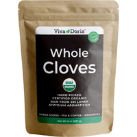 Viva Doria Organic Ceylon Whole Cloves, Hand Picked Sri Lankan Clove Buds, 8 Oz (227 G) | Raw From Sri Lanka