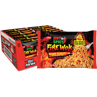 Nissin Fire Wok, Screamin Beef Flavor, Hot & Spicy Chile Infused Asian Noodles, Pack Of 12
