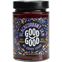 Good Good No Added Sugar Blackcurrant Jam - Keto Friendly Jelly - Low Carb, Low-Calorie And Vegan - Diabetic Friendly - 12Oz / 330G (Pack Of 1)