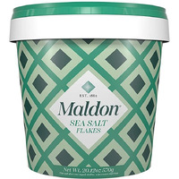 Maldon Salt, Sea Salt Flakes, 20.12 Oz (570 G), 6 Count, Resealable Tub, Kosher, Natural, Handcrafted, Gourmet, Pyramid Crystals