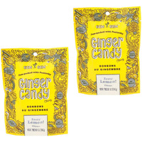Gem Gem Ginger Candy Chewy Ginger Chews (Lemon, 6.5Oz, Pack Of 2)