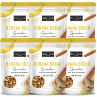 Safe + Fair Banana Bread Granola - Gluten-Free, Dairy Free And Vegan Breakfast, Snack Or Dessert - Free From Top 9 Allergens, Trans Fat And Artificial Ingredients - Non Gmo, 12Oz, 6 Pack