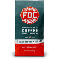 Fire Department Coffee - Gives Back To Firefighters - Premium Whole Bean Decaf Coffee - Roasted In The Usa - Decaffeinated Coffee Beans - Veteran Owned -12 Oz